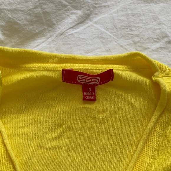 Bright yellow button up cardigan - Picture 4 of 4